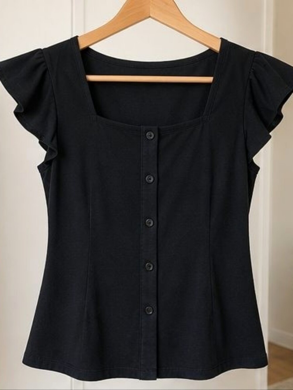Black Lace Trim Top